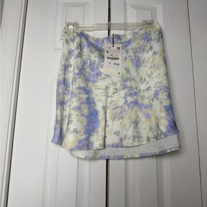 Zara Pastel Tie-Dye Mini Skirt